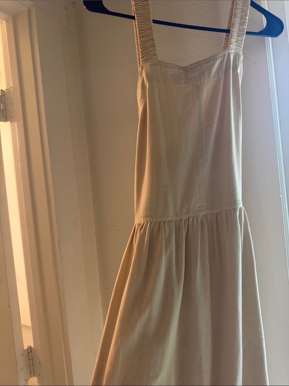 Sea New York Cream Smocked-Strap Midi Dress